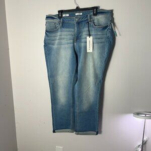 New NWT Vigoss Womens Pluss Luxe Stretch Thompson Tomboy Denim Jeans 20W